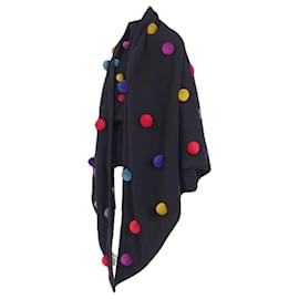 Christian Dior-***Prendas de abrigo Christian Dior Cape Shawl-Negro,Multicolor