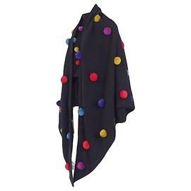 *** Capispalla Christian Dior con scialle a capo Nero Multicolore