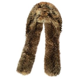 Hermès ***Hermes Coyote Fur Stole Brown