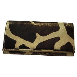 Bulgari ***Bvlgari  Leather Cow Fur Clutch Purse Multiple colors