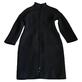 Fendi-***Fendi-Mantel aus Wolle mit rohen Kanten-Marineblau,Dunkelblau