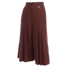 **Pantalon-culotte taille haute plissé Christian Dior Autre Chataigne