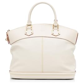 Louis Vuitton-Louis Vuitton White Suhali Lockit MM-White