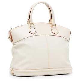 Louis Vuitton-Louis Vuitton White Suhali Lockit MM-White