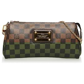 Louis Vuitton-Louis Vuitton Brown Damier Ebene Eva-Brown