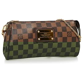 Louis Vuitton-Louis Vuitton Brown Damier Ebene Eva-Brown