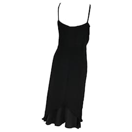 Autre Marque-***Severine Peraudin Silk Crepe Black Dress-Black