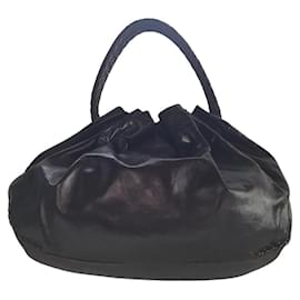 Bottega Veneta-***Bottega Veneta Gathered Leather Handbag-Brown,Other