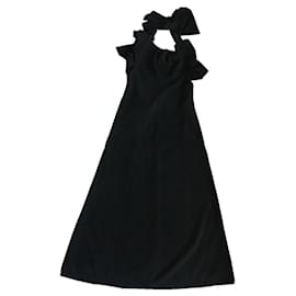 Yohji Yamamoto-***Yohji Yamamoto Noir Wool Maxi Dress-Black