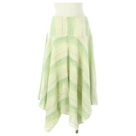 Autre Marque-***Falda asimétrica de lino Junko Koshino-Otro,Verde