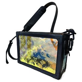 Louis Vuitton Monogram Baule Morbido M55932 Borsa a tracolla Prism Rainbow Clear Black Nero