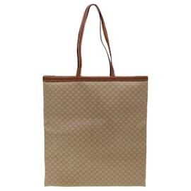 Céline-CELINE Macadam Canvas Shoulder Bag PVC Leather Beige Auth 45023-Beige