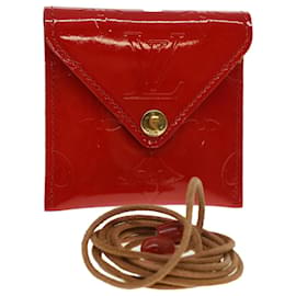 Louis Vuitton-LOUIS VUITTON Vernis Corée Cube Porte-Monnaie Rouge M04100 Auth LV 45274-Rouge