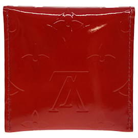 Louis Vuitton-LOUIS VUITTON Vernis Korea Cube Coin Purse Rouge M04100 LV Auth 45274-Red