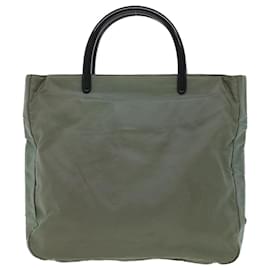 Prada-PRADA Hand Bag Nylon Gray Auth cl584-Grey