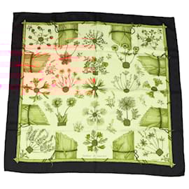 Hermès-HERMES CARRE 90 Herbier de Gavarnie Scarf Navy Beige Auth 45105-Beige,Navy blue