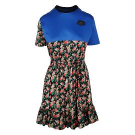 Vestido tipo túnica con estampado de rosas de Louis Vuitton Multicolor