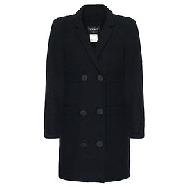 Chanel Chaqueta extragrande de tweed negro con botones CC Multicolor