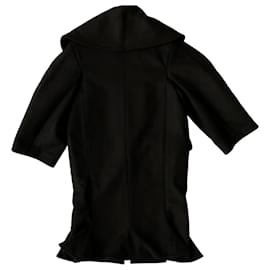Jacquemus-Abrigo oversize de lana negro-Negro