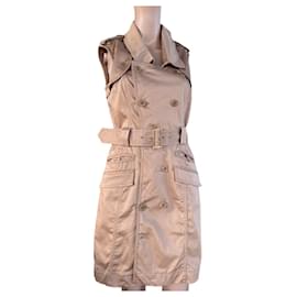 Robe stretch Ted Baker beige en coton Beige