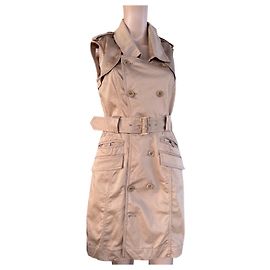 Ted Baker Stretch Kleid Beige Baumwolle Beige