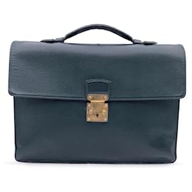 Louis Vuitton-Green Taiga Leather Robusto 1 Compartment Briefcase-Green