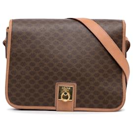 Céline-Celine Brown Macadam Crossbody-Brown
