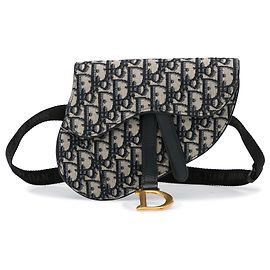 Dior Blue Oblique Canvas Saddle Gürteltasche Blau