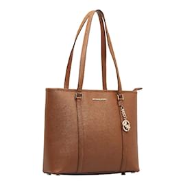 Michael Kors-Michael Kors Leather Sady Carryall Tote Bag Leather Tote Bag in Excellent condition-Brown