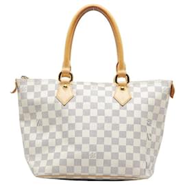 Louis Vuitton-Louis Vuitton Damier Azur Saleya PM Canvas Tote Bag N51186 in Good condition-White