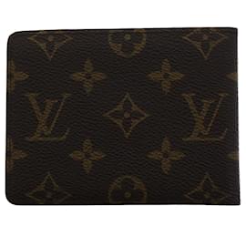 Louis Vuitton-LOUIS VUITTON Monogram Portefeuille Multipull Cartera plegable M60895 autenticación 42800-Monograma