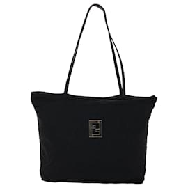 Fendi-FENDI Borsa tote in tela Zucca nera Auth yk7411-Nero