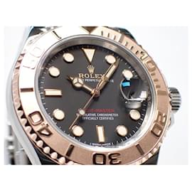 Rolex-ROLEX YACHT-MASTER40 Everose Gold combination black 116621 Mens-Silvery