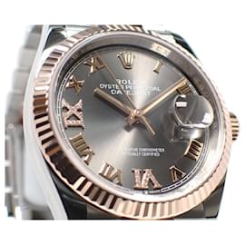 Rolex-Rolex Datejust36 Cadran ardoise VI &IX diamant 18KPG combinaison Jubilee Bracelet Homme-Argenté
