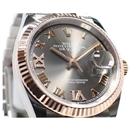 Rolex-Rolex Datejust36 Slate Dial VI &IX diamond 18KPG combination Jubilee Bracelet Mens-Silvery