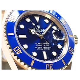 Rolex-ROLEX Submariner date 18K yellow gold blue Dial 126618LB Mens-Golden