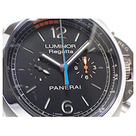 Panerai-PANERAI Luminor1950 Régate3 DAY'S Chrono Flyback titane PAM00526 Pour des hommes-Argenté