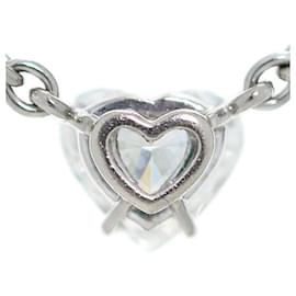 Cartier-*Cartier [CARTIER] Heart Shape Diamond Necklace 18K White Gold Pendant Fine Jewelry Single Stone   HEART BRILLIANT DIAMOND NECKLACE AU750 [AB Rank] [Used]-White