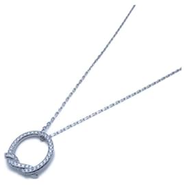 Cartier-*Cartier CARTIER Entrelace collar de diamantes collar joyería (ORO BLANCO) diamante mujer claro [usado]-Blanco