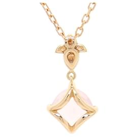 Cartier-*[Good Condition] Cartier [CARTIER] Indian Mysteries Diamond Rose Quartz Pendant Necklace 18K Pink Gold Fine Jewelry lined Charm K18PG INDOMISTELEUSE DIAMOND NECKLACE [A Rank] [Used] pink gold-Pink