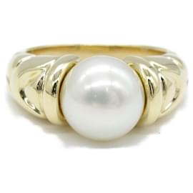 Bulgari-*Bvlgari BVLGARI Paso Doppio Ring Ring Jewelry K18 (Yellow gold) Pearl Women's White [Used] white-White
