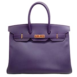Hermès-Hermes 2010 Violet Birkin 35 Epsom Satchel-Purple