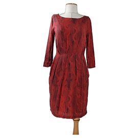 Robe Hugo Boss Boss Orange Rouge Multicolore Viscose Rouge Multicolore