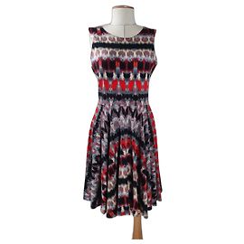 Vestido Cynthia Rowley de viscose e elastano multicolor Multicor