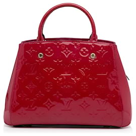 Louis Vuitton-Louis Vuitton Monograma rojo Vernis Montaigne BB-Roja