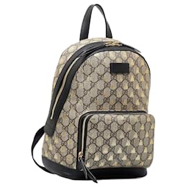 Gucci Beige/Brown Bee Embroidered GG Supreme Canvas and Leather Small Day  Backpack Gucci | The Luxury Closet