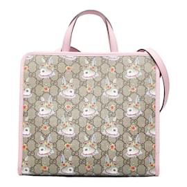 Gucci-GG Supreme Rabbit Handbag 6300542-Pink