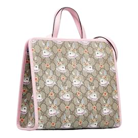 Gucci-GG Supreme Rabbit Handbag 6300542-Pink