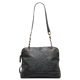 Chanel-Borsa tote in caviale Triple CC-Nero