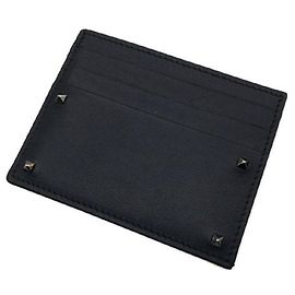 ****VALENTINO GARAVANI Navy Rockstud Card Case Navy blue